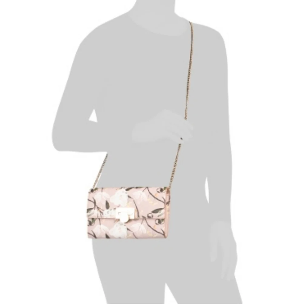 Ted Baker Parisa Elegant Floral Shoulder Clutch Bag, Removable Chain Strap 🌸 - Picture 12 of 15